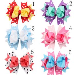 Dot Bow Ribbon Prinses Haaraccessoires Haarspeld Mooie Meisje Haar Clip DIY Fashion Europe Bow Girl Headwear HC013