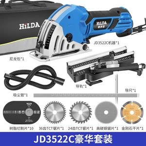 18 piezas Mini Circular Circular Diy Herramientas eléctricas de aserración multifuncional Herramienta giratoria Woods Saws Blades para madera 500W 220V