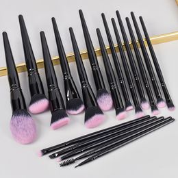 18 stcs foundation cosmetische luxe make -up borstel set body borstel make -up kabuki nylon verfborstels