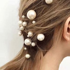 18 -stks hoofddeksels plakken u -vormige bruiloft Elegante parelhaarhoofdress Haarspeld -accessoires voor bruids