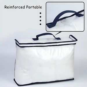 Sacs de rangement d'oreiller de courtepointe 18pcs Pleilage de literie mobile Emballage de couverture PVC transparent 240510