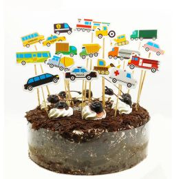 18pcs / set cartoom car gâteau topper boy enfants décorations d'anniversaire de camion