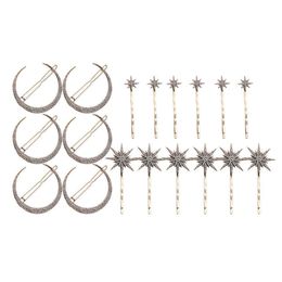 18 stks / set / partij Bruids Hairwear Moon Star Rhinestone Haarspeld Haar Clip Haar Pin Haaraccessoires Hoofdbanden Vrouwen Bruiloft Sieraden Geschenken