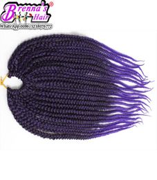 18quot 24quot Crochet Traids Boîte tresses Extensions de cheveux 20 racines 3s Crochet Boîte ombre Traiding Hair Wavy Jumbo Crochet H6279357