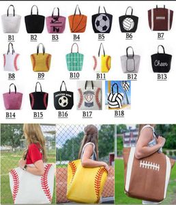 18style Baseball Sac Tote Canvas Handbags Softball Football Basketball Print S Cotton Sports Soccer Handsbag GGA358717087251