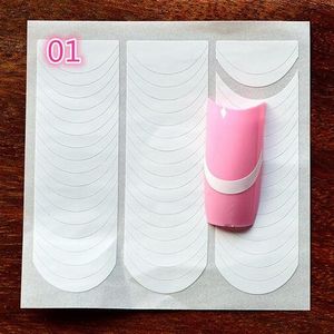 18 Stijlen/set Nail Decoratie Nail Art Tips Nail Art Vorm Fringe Gidsen Sticker DIY French Manicure XB1