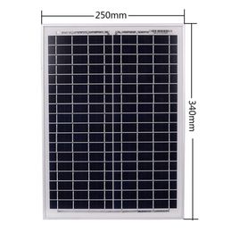 Freeshipping 18V20W Solar Panels + 12V / 24V Solar Controller met USB-interface