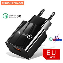 18W 3A chargeur rapide QC 3.0 USB adaptateur de charge de téléphone à Charge rapide pour iPhone Huawei Samsung Xiaomi 6 8 Redmi EU US Plug