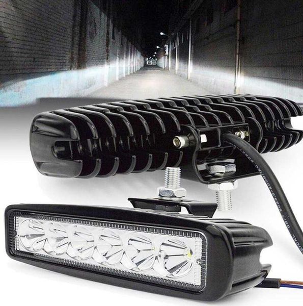 18w 6 LED voiture travail lumière haute luminosité projecteur universel tout-terrain Automobile camion conduite antibrouillard phares DRL conduite lampe 12V7758091