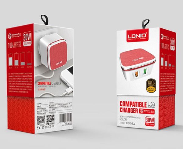 Cargador de pared adaptable rápido de 18 W 2 USB para viaje a casa Adaptador de corriente rápido QC3.0 EE. UU. Reino Unido UE AU Enchufe de calidad superior CE FCC RoHS con paquete minorista