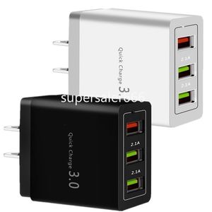 18W Charge rapide rapide prise ue US QC3.0 3 Ports USB chargeur mural pour Ipad Iphone 12 13 14 15 samsung S1