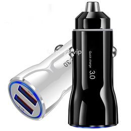 Chargeur rapide 18W, double Ports Usb QC3.0, adaptateurs de chargeur de voiture, chargeurs de véhicule pour IPhone 15 14 12 13 Samsung Xiaomi Android F1 GPS