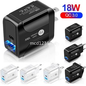 Chargeur mural USB type-c 18W PD QC3.0, adaptateur pour IPhone 15 11 12 13 14 Htc Samsung M1