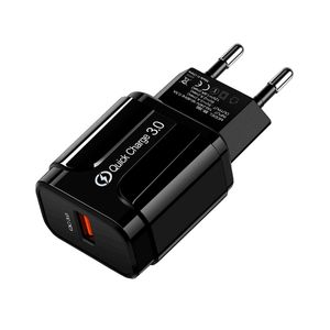 18W QC3.0 Quick Charge EU US Plus Teléfono móvil USB Carga rápida para iPhone 11 Pro Xs X 8 7 6s Plus Samsung Xiaomi Cargador de pared