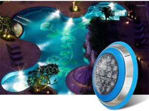 Lámpara de punto de fuente de piscina IP68 con luz subacuática LED redonda RGB de 18W con foco Re