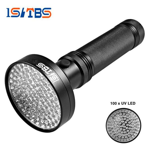 Lampe de poche à lumière noire UV 18W, 100 LED, meilleure lumière UV et lumière noire pour l'inspection de la maison et de l'hôtel, les taches d'urine d'animaux domestiques