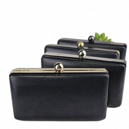 18x10 cm goudkleurige metalen portemonnee voor het maken van benodigdheden Frame met zwarte plastic doos Clutch Bag Onderdelen Accories Handvatten voor handtassen P89w #