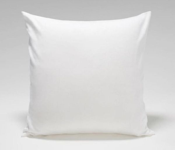 Taie d'oreiller blanche pure, 18x18 pouces, taie d'oreiller décorative, blanc uni, blanc uni, 8627430