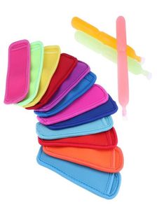 18 x 6 cm Holder de popsicle néoprène coloré Zer Ice Ice Ice Lolly Sleeve Protector for Ice Cream Tools Party Fourniture Tool4040982