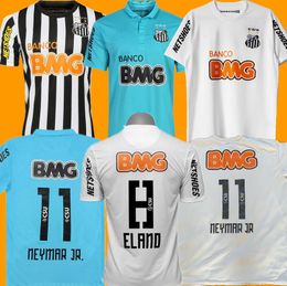 19 12 2011 2012 2013 Santos camiseta de fútbol retro 11 12 13 NEYMAR JR Ganso Elano Borges Felipe Anderson camisetas de fútbol clásicas vintage para hombres y niños camiseta 8998