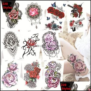 19*12Cm tótem flor símbolo impermeable tatuaje pegatina tatuajes temporales pegatinas para el cuerpo Ws021 Drop Delivery 2021 arte salud belleza Ywadm