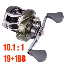 19 + 1BB 10.1: 1 10kg Max Darg Baitcasting Carrete de pesca Carrete de perfil lento Carrete de pesca Carrete de pesca Carretilha De Pesca 220215