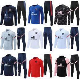 19 20 21 22 kinderen psgES Parijs trainingspakken training chandal mbappe survetement voet tuta jas retro futbol Voetbal mannen kit