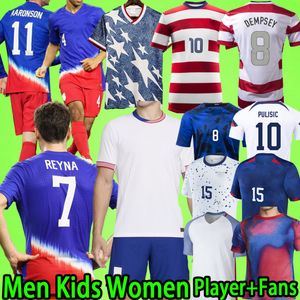 USAS 2024 SOCTER JERSEY 2013 Dempsey Balongun Morgan Women Men Kids Kit Pulisic Adams Dest Football Shirt T 1994 Retro 24 25 Uniteds Fans Player versie States Uniform