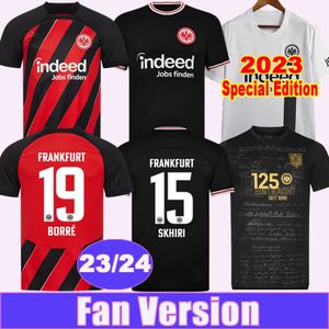 2023 24 Eintracht Frankfurt Skhiri Mens voetballen Jerseys Lenz Alario Koch Borre Home White Away Special Edition Commemorative Edition Football Shirts