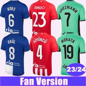 2021 2022 JOAO FELIX Camisetas de fútbol para hombre KOKE Camiseta de fútbol de local visitante LEMAR M.LLORENTE MORATA H.HERRERA CORREA SAVIC Camisetas cortas de Futbol