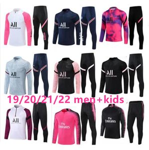 22 23 24 PSGs MBAPPE voetbalshirt trainingspak 21 22 Klassieke stijl Parijs trainingspak Half pull Lange mouw SERGIO RAMOS VERRATTI ICARDI volwassen kinderen voetbal 08