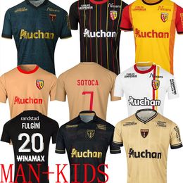 maillot RC Lens 23 24 maillots de football à domicile Saint-Barbe spécial KAKUTA FULGINI DIOUF SPIERINGS GANAGO SOTOCA WAHI 9 Maillot de football 2023 enfants fans TROISIÈME AWAY GOLD SES