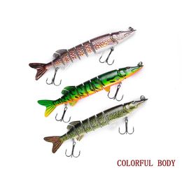 19.4G Vissen 12,5 cm Lures Wobblers Hard Bait Artificial Isca Jointed Baits Plastic Pike Lure Tackle 2 Hooks