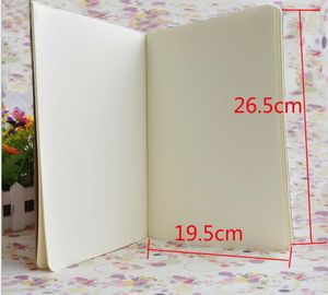 19.5x26.5cm cahier en papier de vachette bloc-notes vierge livre vintage doux cahier mémos quotidiens couverture Kraft cahiers de journal