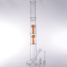19,7 pouces de long verre bangs à eau narguilés bécher deux champignons filtre avec adaptateur de bol de 18 mm