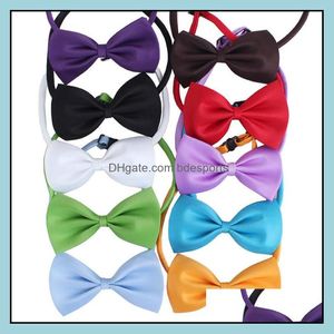 19 Couleurs Réglable Pet Dog Bow Tie Collier Fleur Accessoires Décoration Fournitures Couleur Bowknot Cravate Toilettage 330 Drop Delivery 2021 App