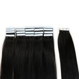 Verschillende kleurenopties 1624 inch Braziliaanse haarhuid inslag Remy Dubbelzijdige PU-tape in op menselijke hair extensions 120pcs 3 lots Gratis DHL