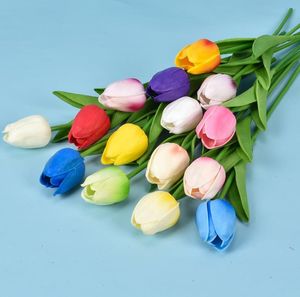 19 kleuren PU Artificial Flower Tulip Bouquet 32 ​​cm / 12.6 inch Mini Real Touch Flowers SN2653