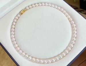 Marque de 19 pouces AAAA Japon Akoya 910 mm Collier de perle blanc 925S 231221