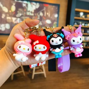 19 sortes nouvelle mode mignon Kuromi porte-clés pendentif sac de voiture ornements porte-clés belle bande dessinée PVC poupée créative enfants filles cadeau porte-clés 2024