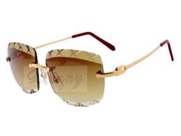 19 nouvelles lentilles de gravure de couleur lunettes de soleil sculptées de haute qualité 8300756 lunettes de soleil à jambes miroir en métal ultralégères décontractées taille 561819965742