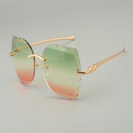 19 nuevas gafas de sol de metal con cabeza de leopardo de moda 8300917-C gafas de sol personalizadas lentes grabadas tamaño 56-18-135 mm 278b