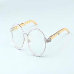 19 Nouveau cadre de lunettes de diamant à monture ronde de luxe ST19900692 monture de lunettes décoratives de mode rétro lunettes en acier inoxydable283u