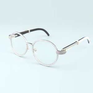 nouveau cadre de lunettes de diamant de cadre rond de luxe T19900692lunettes décoratives de mode rétro cadre de lunettes de corne mélangée naturelle livraison DHL gratuite