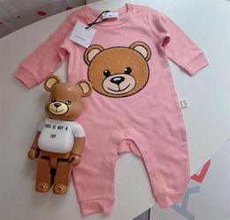 19 -stijl baby pasgeboren baby rompers overalls katoenen kleding teddybeer chirtsmas kostuum jumpsuit kinderen bodysuit baby's outfit rom7544905