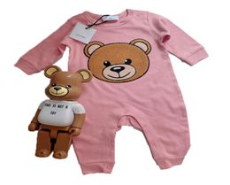 19 -stijl baby pasgeboren baby rompers overalls katoenen kleding teddybeer chirtsmas kostuum jumpsuit kinderen bodysuit baby's outfit rom9220543