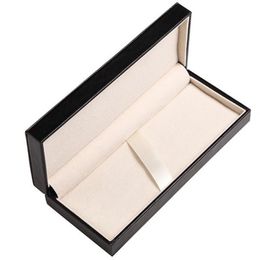 190 * 82 * 38mm lege PU lederen pen box case tas zwarte pennen houder cadeau potlood cases