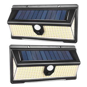 190 LED Solar Lights Outdoor Solars Lamp met PIR Motion Sensor Alert Knipperend Waterdicht Warning Light voor Courtyard Garden Yard 3.0D