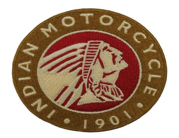 1901 INDIAN MOTORCYCLE Rocker Brodé Fer Sur Patch Moto Biker Club MC Veste Avant Punk Gilet Patch Broderie Détaillée3340315