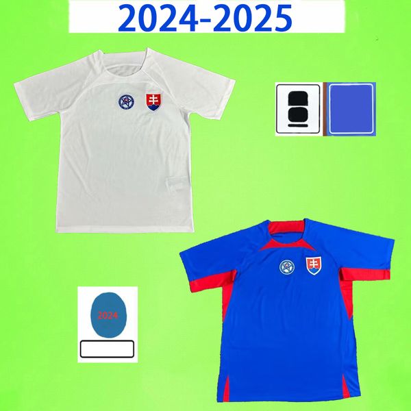 2024 SLOVAKIA SOCCER JERSEYS 24 25 Home Blue Away White Football Shirt Men Kid Kit 2025 LOBOTKA HANCKO HARASLIN BOZENIK MAK POLIEVKA DURIS SAUER DUDA SUSLOV BENES